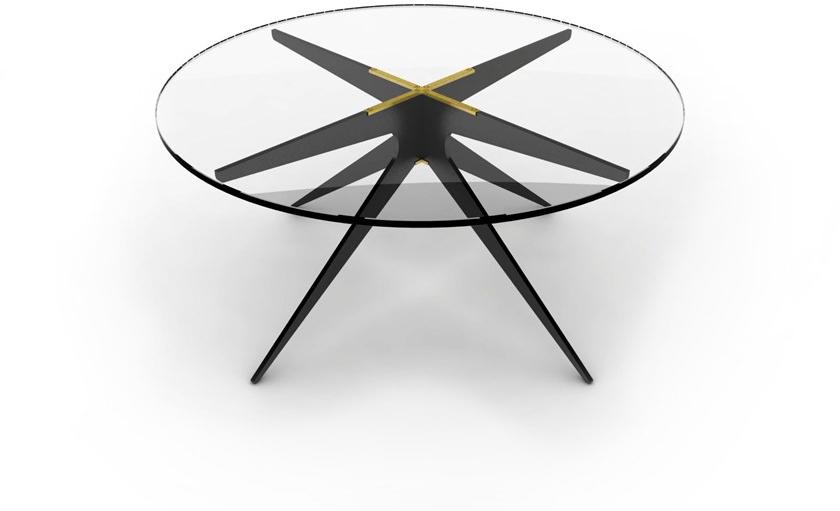 GABRIEL SCOTT Круглый журнальный столик из стали и стекла для гостиной Dean sun-id-1355246 - Вид №2