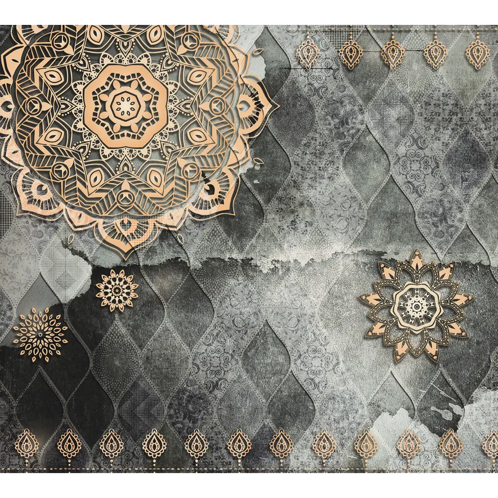 Фотообои Арабеска гранж флизелиновые, 300x270 см, L13-209 FBRUSH 3D FLIZART STLM-2006488