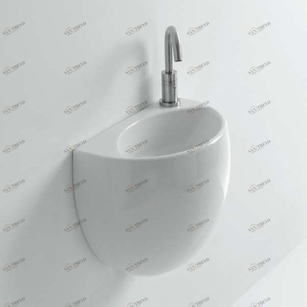 41895 Подвесная раковина настенная овальная   белая Santreyd 