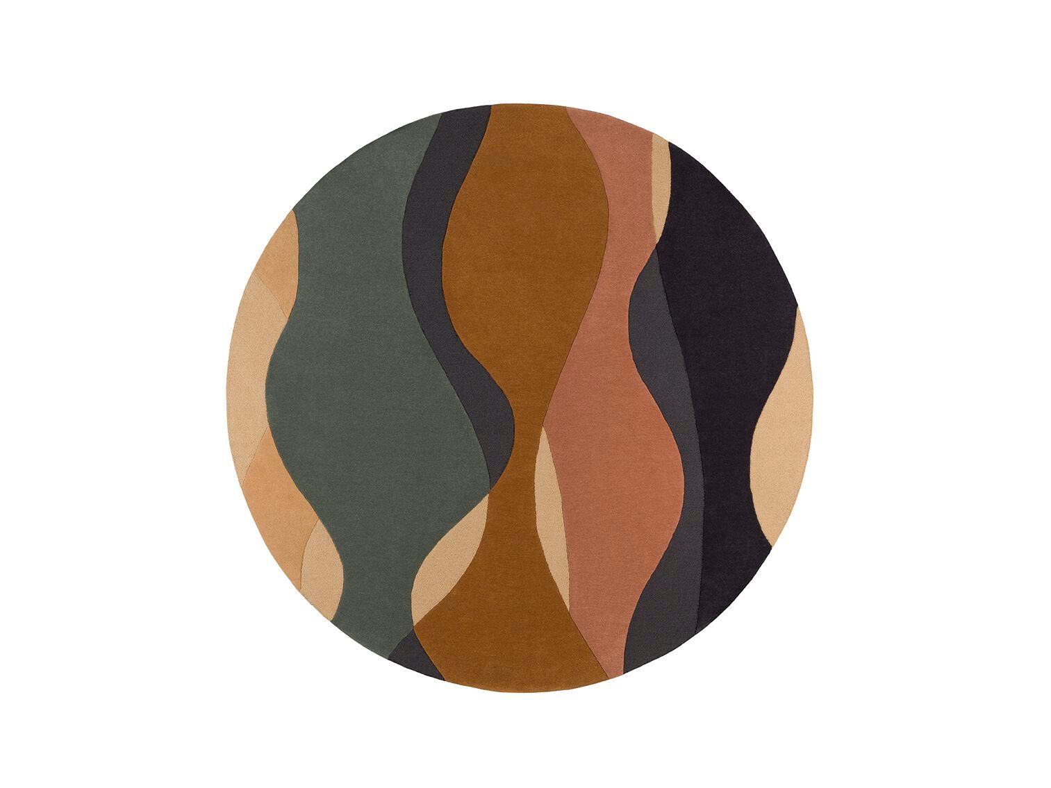 Шерстяной ковер с круглым рисунком Toulemonde Bochart OCEANE ARCH-00061926