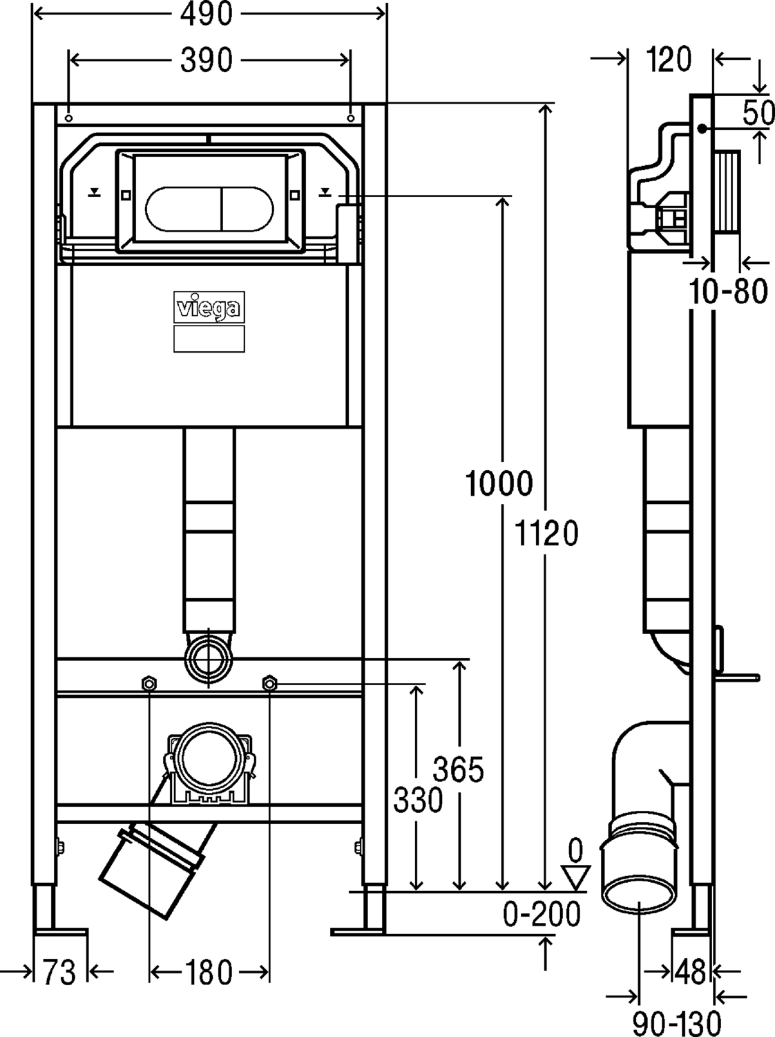 Системная техника  Prevista Dry  Элементы для унитазов VIEGA 792 831 Модель 8524.11 Santreyd  - Вид №2