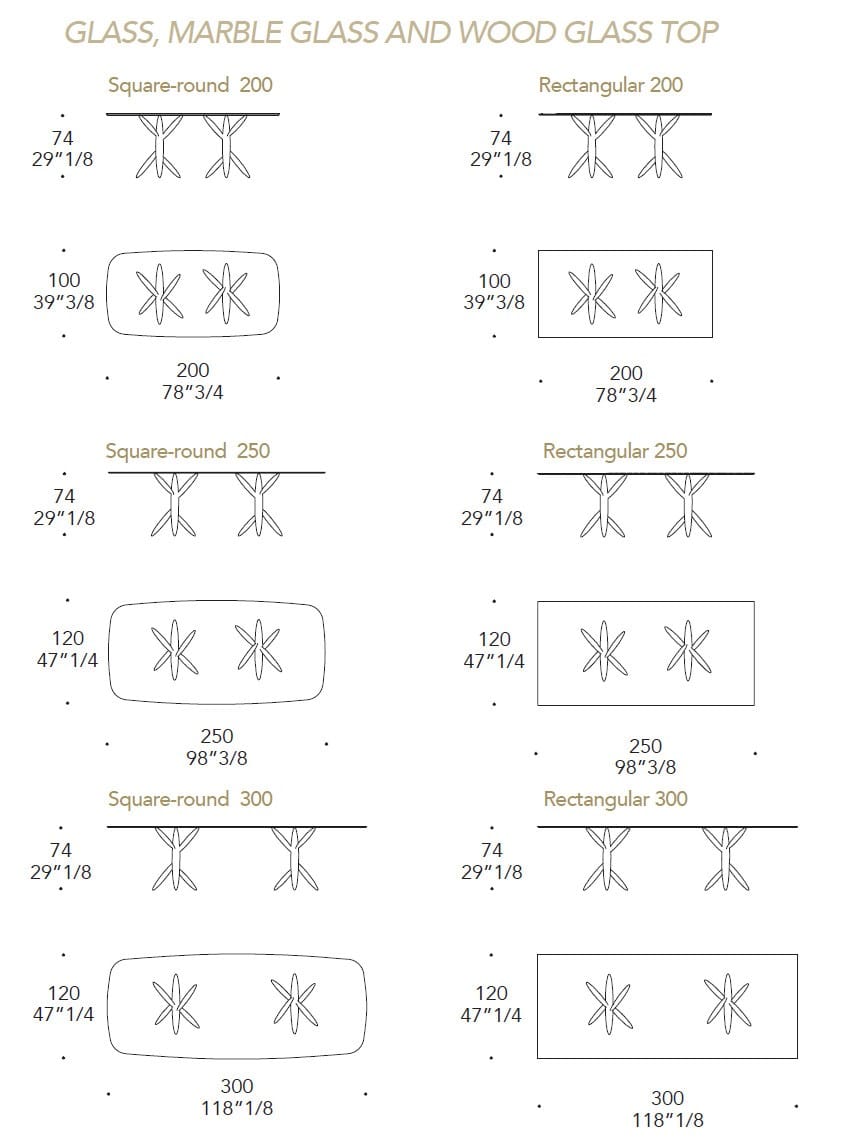 Прямоугольный стеклянный обеденный стол REFLEX PITTO 72 ARCH-00079830 - Вид №1