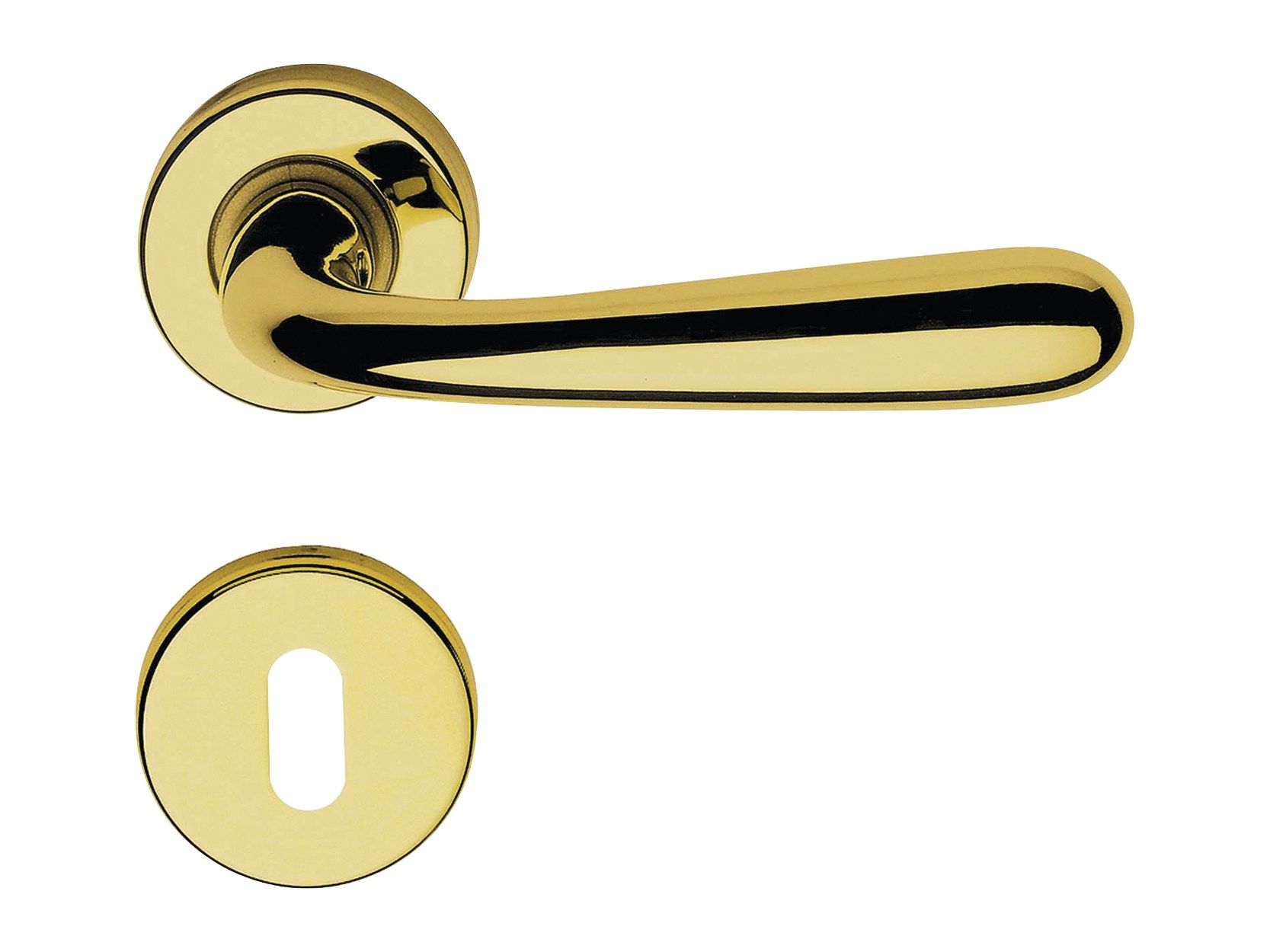 Классическая латунная ручка на розетке с насадкой LINEA CALI' Garda ARCH-00101907 - Вид №1