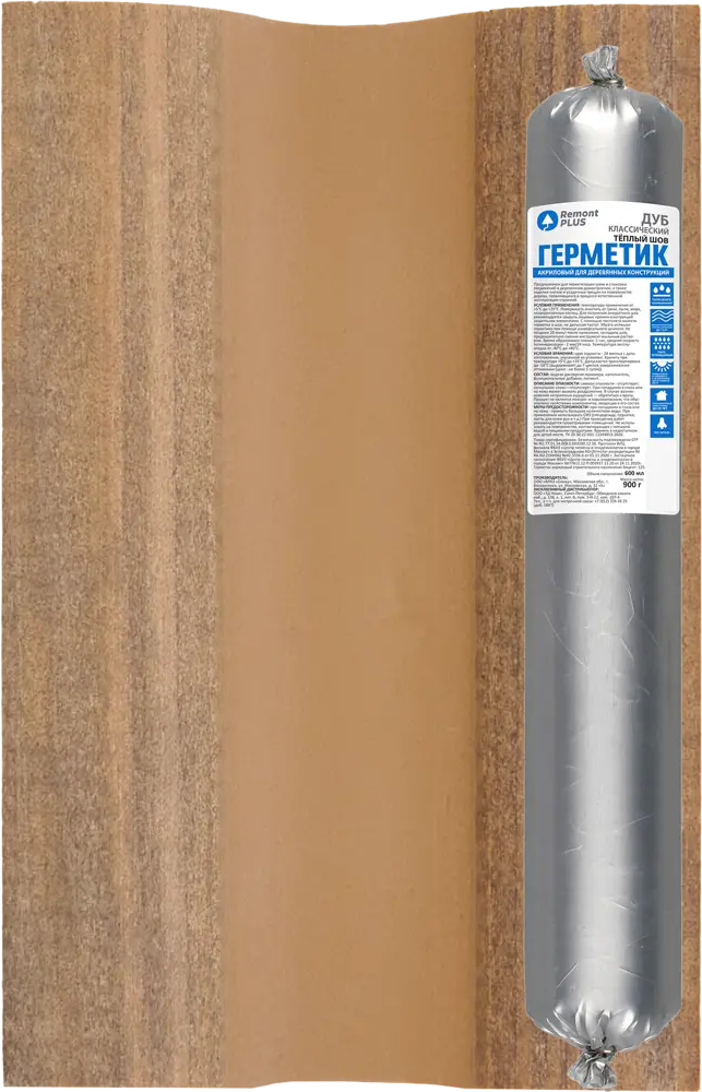 Герметик REMONT PLUS для дерева классический дуб 0,6 л - защита и энергосбережение 83518150