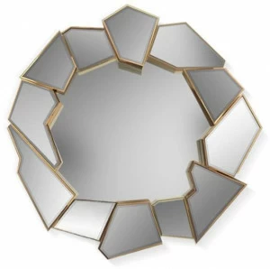 LUXXU Круглое зеркало с настенной рамой Crackle