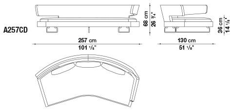 B&B Italia Изогнутый диван из ткани Arne sun-id-1395364 - Вид №4