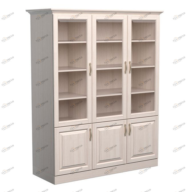 Шкаф книжный деревянный трехстворчатый белый "Эдем" DREAMLINE ЭДЕМ 175148 Белый 
