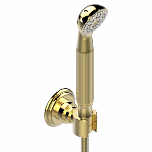 A8S-52A Душ ручной стильный встраиваемый в стену, шланг и стационарный кронштейн Thg-paris Vogue с лазуритом Золото