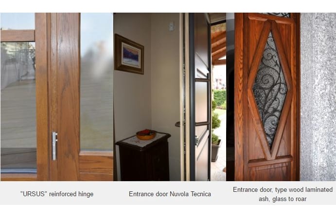 Подгонянная твердая деревянная входная дверь NAVELLO первые входные двери ARCH-00026568 - Вид №4