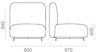 Pedrali Кресло с обивкой по контракту Buddy sun-id-1510878 - Вид №6
