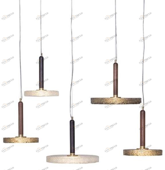 Tonin Casa Подвесной светильник из дерева и стекла Macrabè T9118 