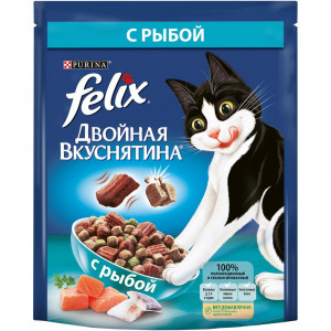 ПР0042234 Корм Двойная Вкуснятина с рыбой, сух. 300 г FELIX