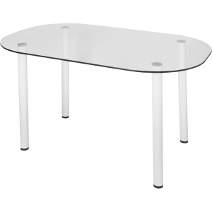 Стол кухонный Delinia Тулуза 119x75 см овал стекло цвет белый