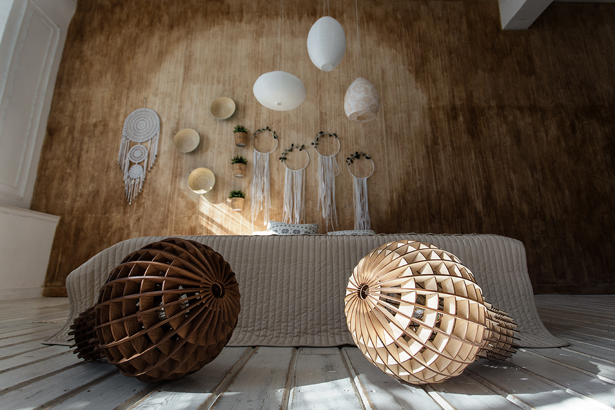 Напольная лампа Лампочка Ильича Тёмное дерево S0011 ALBERO НЕОБЫЧНЫЕ 015991 Бежевый  - Вид №6