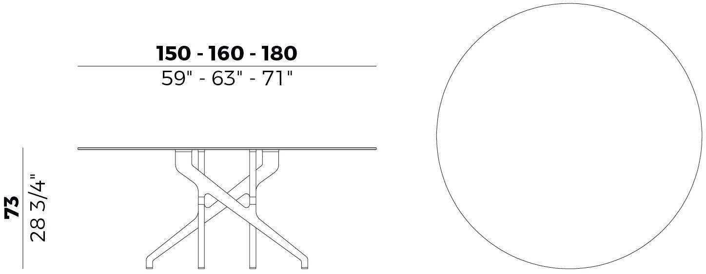 Potocco Стол из дерева и стекла Torso 837/t4 - Вид №2