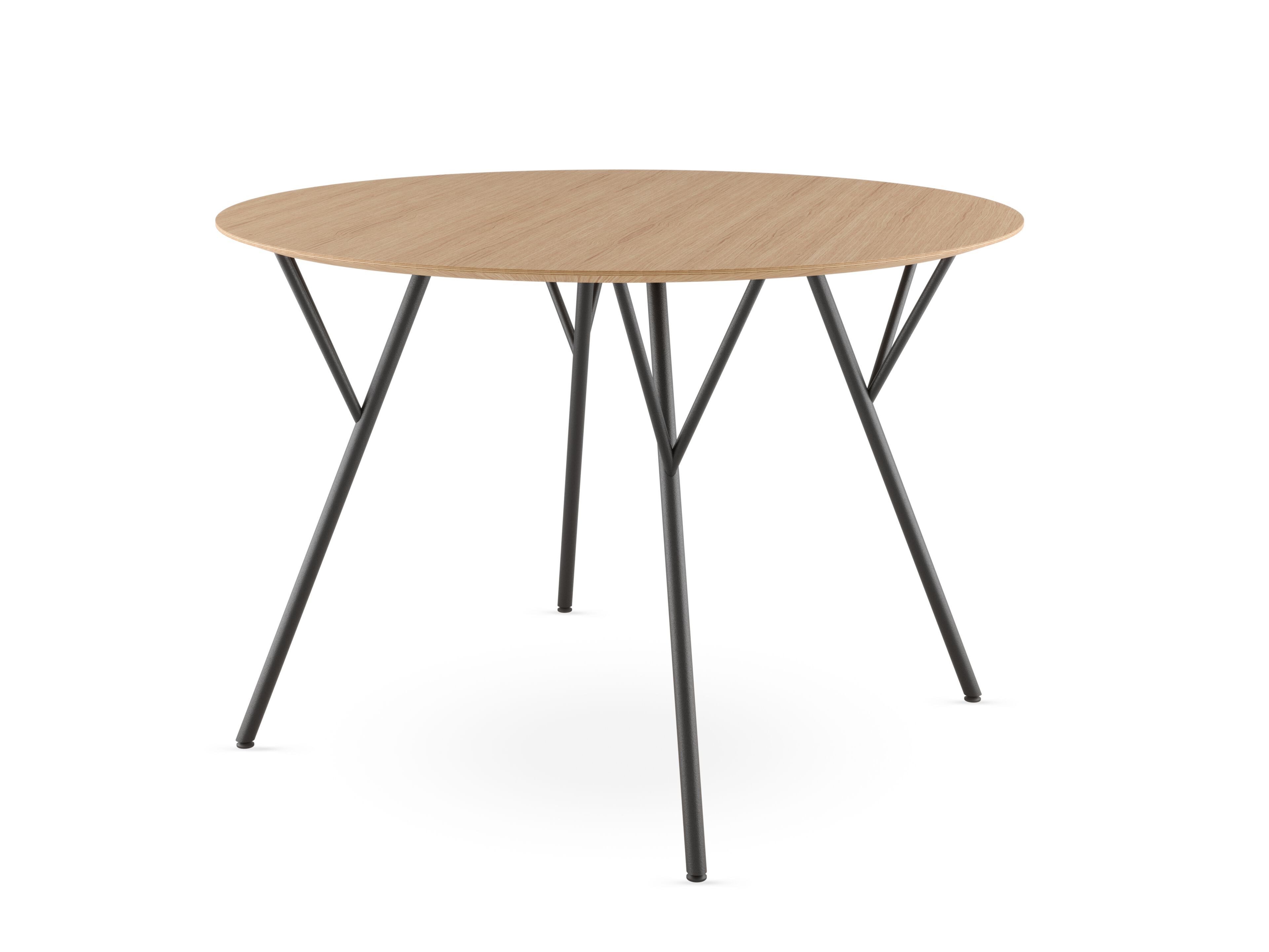 Круглый обеденный стол из стали и дерева LD Seating Trivi ARCH-00088664