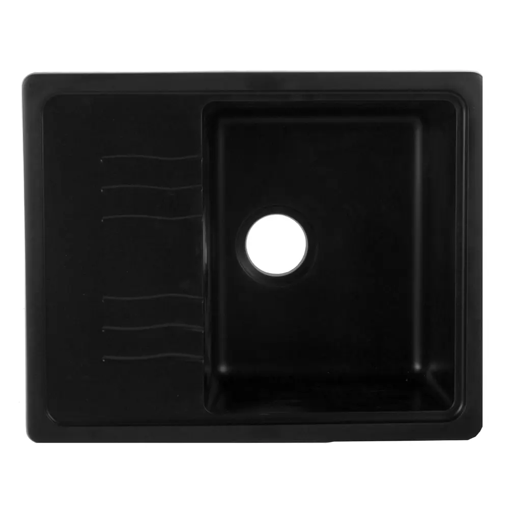 Мойка Delinia FG 61х48 см, цвет антрацит, кварц STLM-2070727