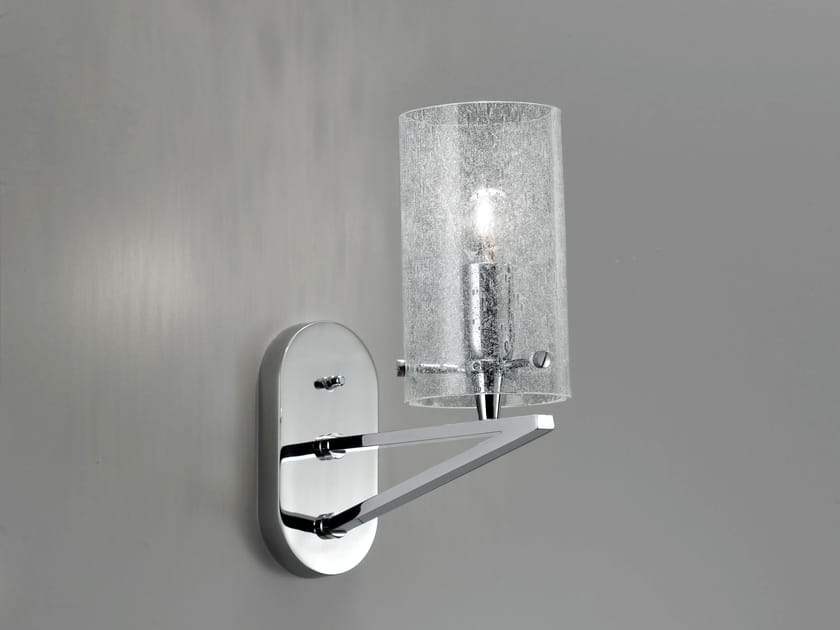 Настенный светильник из латуни и гранулированного стекла Cremasco Illuminazione 7406/1AP ARCH-00147787