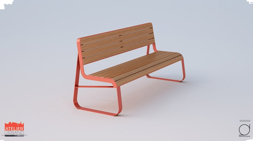 DIMCAR Скамья из стали и дерева со спинкой sun-id-1428267 - Вид №3