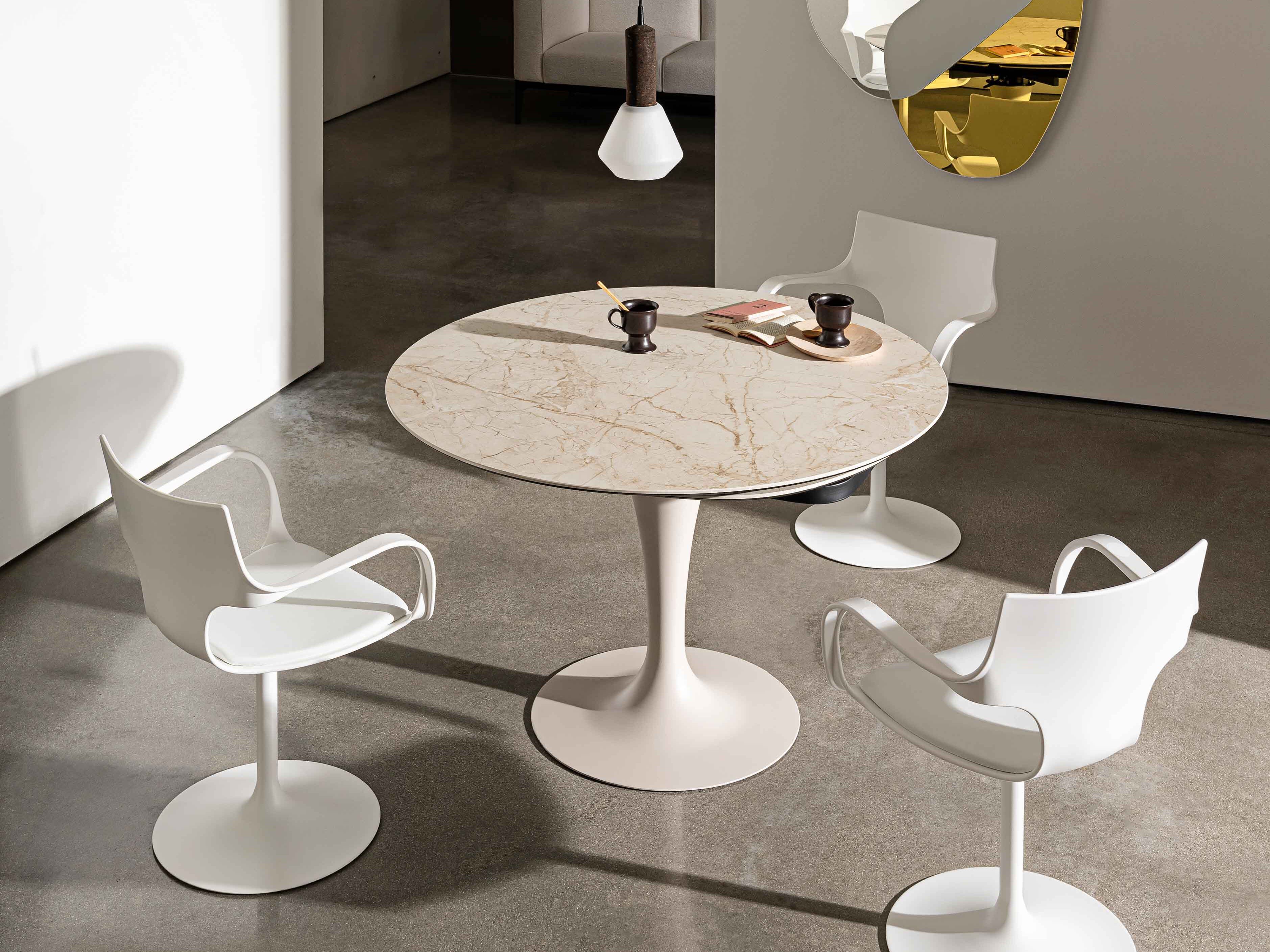 Керамический круглый выдвижной стол Sovet Italia ARCH-00070072