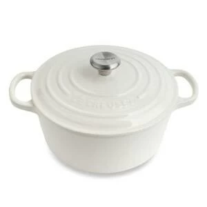 Кастрюля чугунная Le Creuset, Ø18 см, кремовая