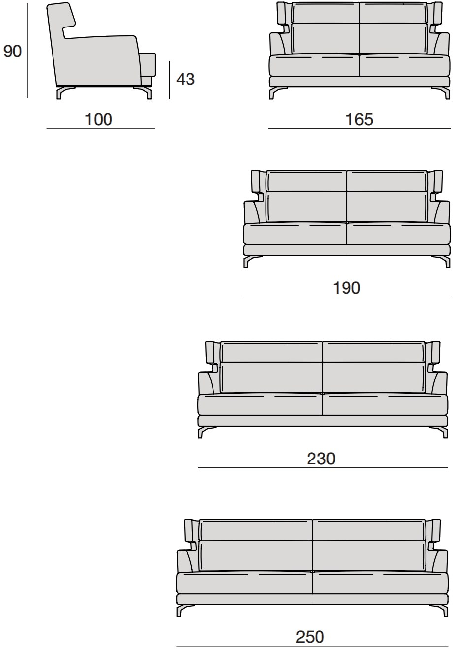 CTS SALOTTI Диван в современном стиле Well sun-id-1423003 - Вид №3