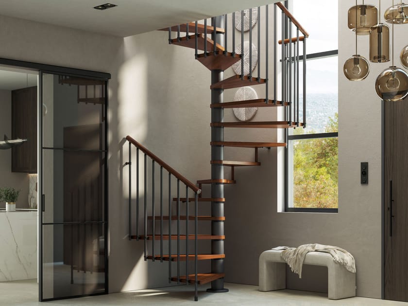 Модульная винтовая лестница из бука квадратного плана Scrigno QUADRA ARCH-00086404