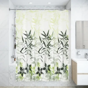 Штора для ванны Swensa Grass с кольцами 180x180 см PEVA, цвет мультиколор
