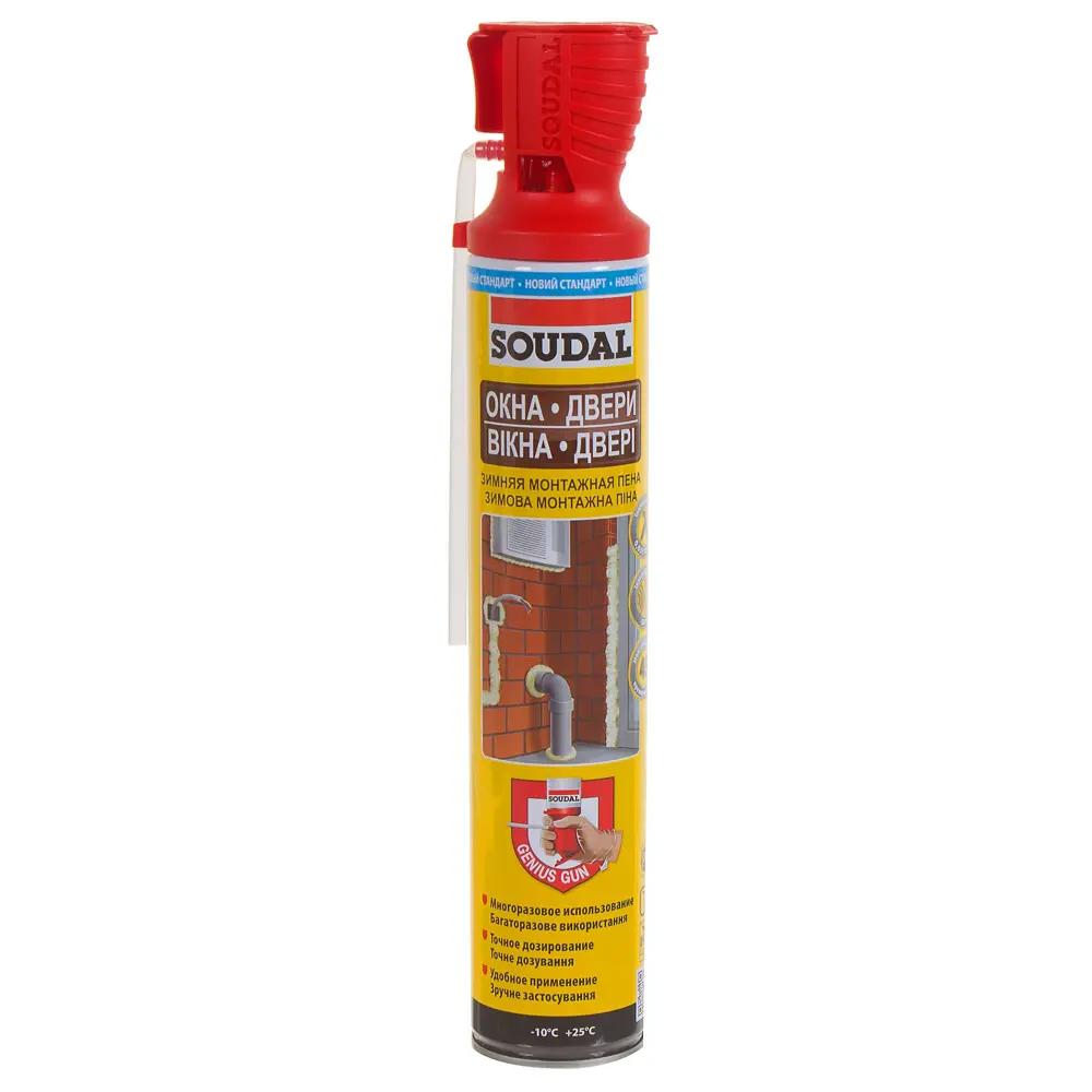 Пена монтажная бытовая Soudal Genius Gun 45 зимняя 750 мл STLM-2196387