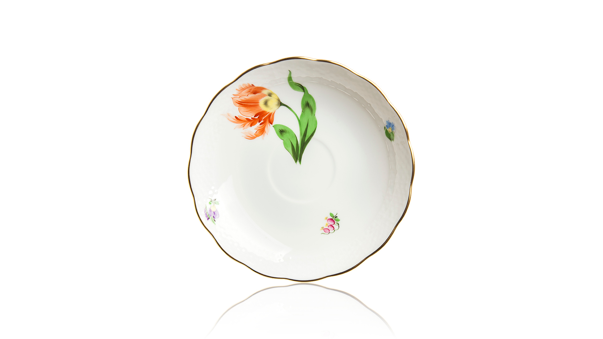 1051650 Herend Чашка чайная с блюдцем 250мл "Китти" (оранжевая) Фарфор  - Вид №2