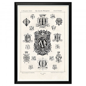 21080909 Арт-постер «Монограмма 34» Object Desire Азбука мечты