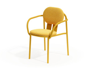 Алюминиевый и тканевый садовый стул с подлокотниками