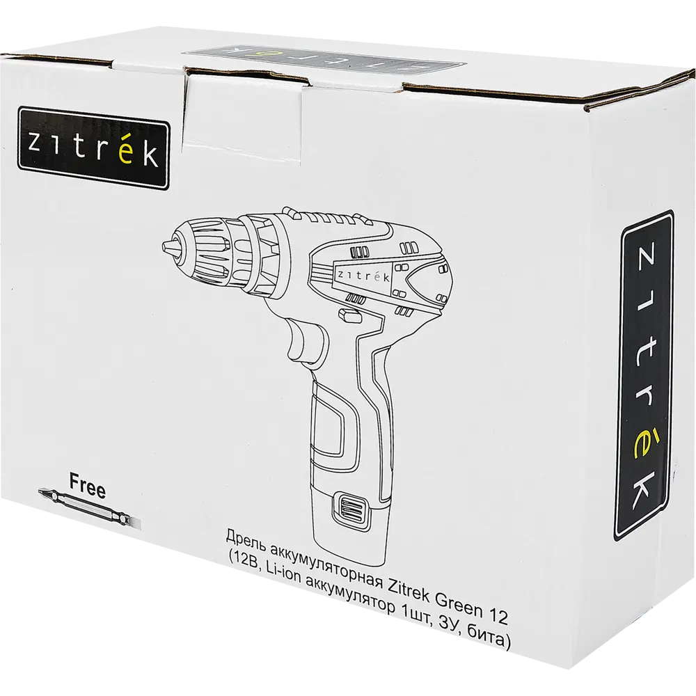 Дрель-шуруповерт аккумуляторная Zitrek Green 12, 12 В Li-ion 1.5 Ач 89363469 STLM-2161471  - Вид №5