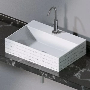 L240420P Накладная раковина на столешницу  прямоугольная A. e T. Italia THIN
