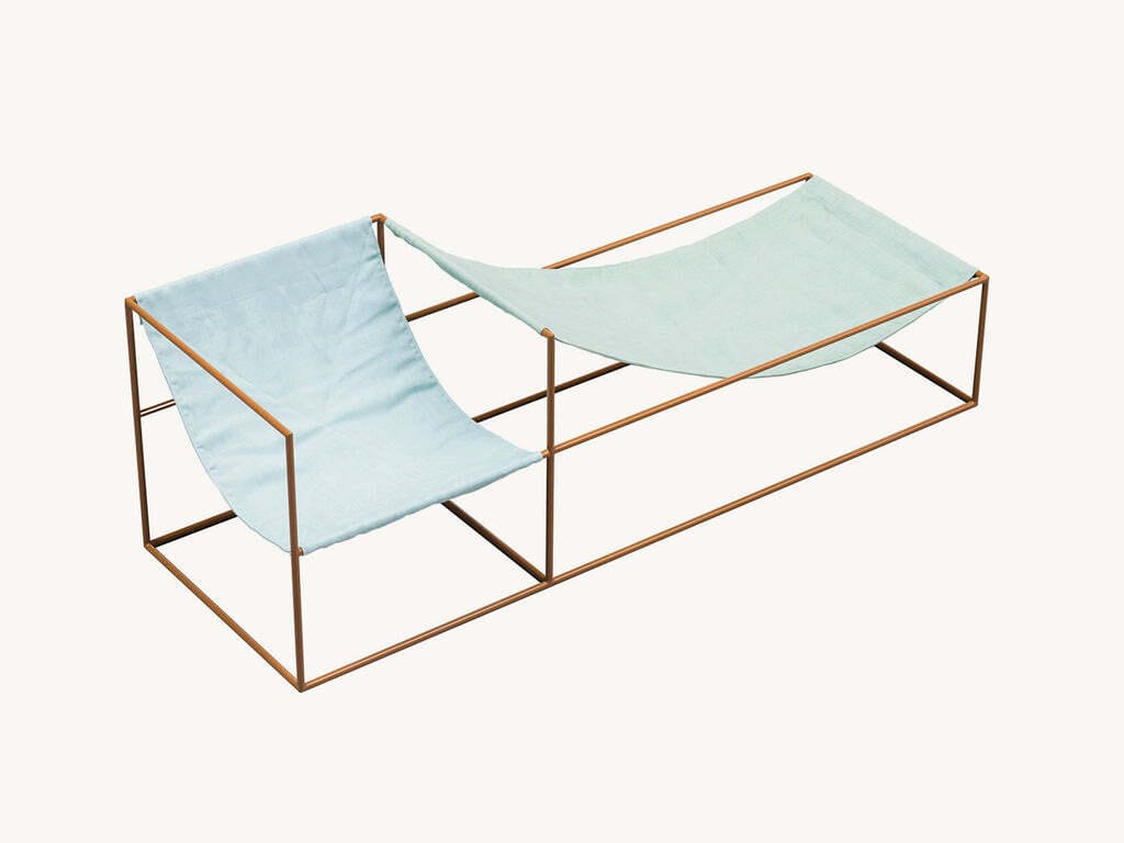 Стальное садовое кресло с подлокотниками valerie_objects DUO SEAT ARCH-00019511