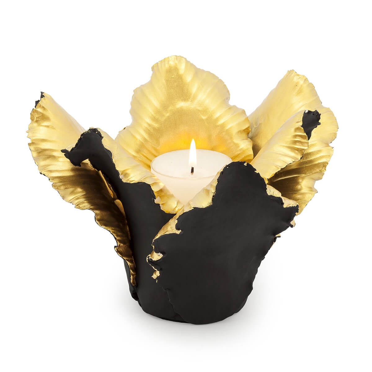 300170-93 ABHIKA ПОДСВЕЧНИК DAFF BLACK/GOLD 