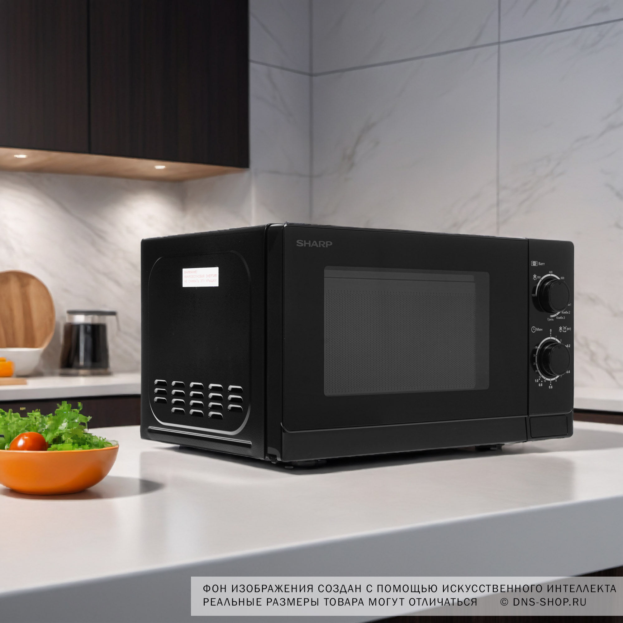 8119904 Микроволновая печь Sharp R-6000RK черный STDN-0003279 - Вид №10