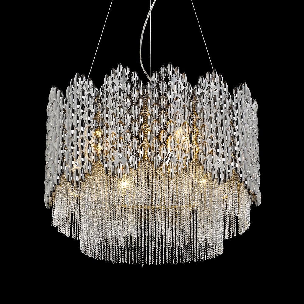 Подвесной светильник P68067-8 smoke от Delight Collection DELIGHT COLLECTION ДИЗАЙНЕРСКИЕ 243865 Серебро;дымчатый  - Вид №2