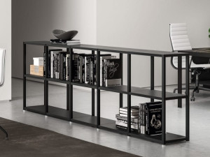 Алюминиевый низкий самонесущий офисный книжный шкаф