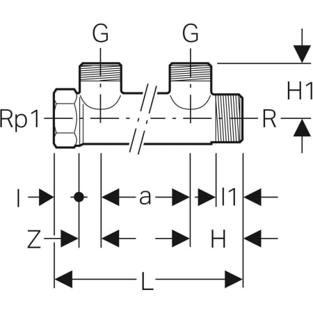 GEBERIT 602.422.00.1 Коллектор Geberit с резьбовыми патрубками  - Вид №2