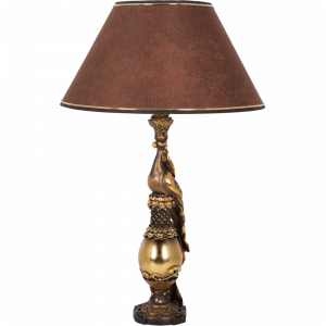 32081,34013 Настольная лампа Павлин Шоколад BOGACHO