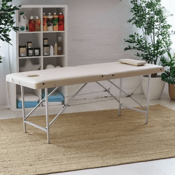 52593 Массажный стол / кушетка НьюФейс Оптима бежевый Nova NewFace (НОВА НьюФейс) 