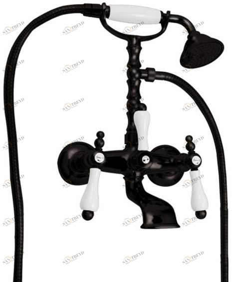 Rubinetteria Giulini Настенный комплект для ванны с ручным душем Classic revolution - praga F7500ce