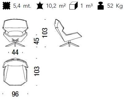 Moroso Вращающееся кресло из ткани Clarissa sun-id-1453662 - Вид №22