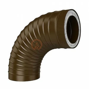 Сэндвич-отвод LAVA 115/180 мм. 90" коричневый (8017)