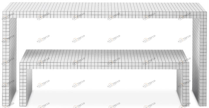 Zanotta Прямоугольная консоль в сотах Quaderna sun-id-1472906
