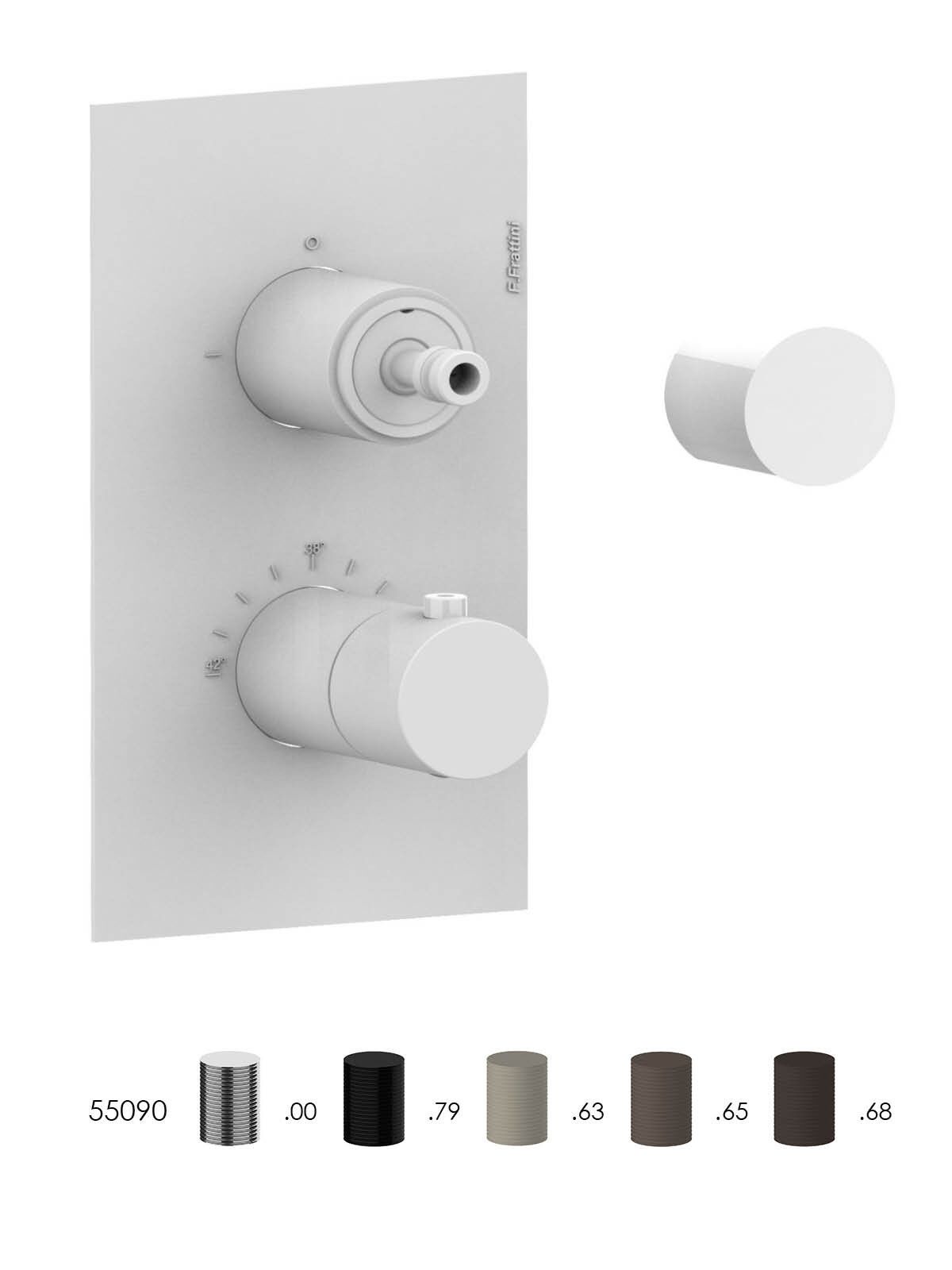 Встраиваемый термостатический смеситель для душа с 2 отверстиями Rubinetterie Frattini ARCH-00045320 - Вид №4