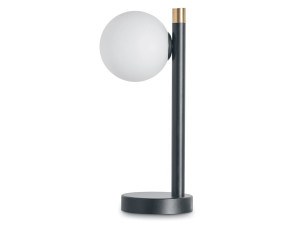 Настольная лампа из металла и опала