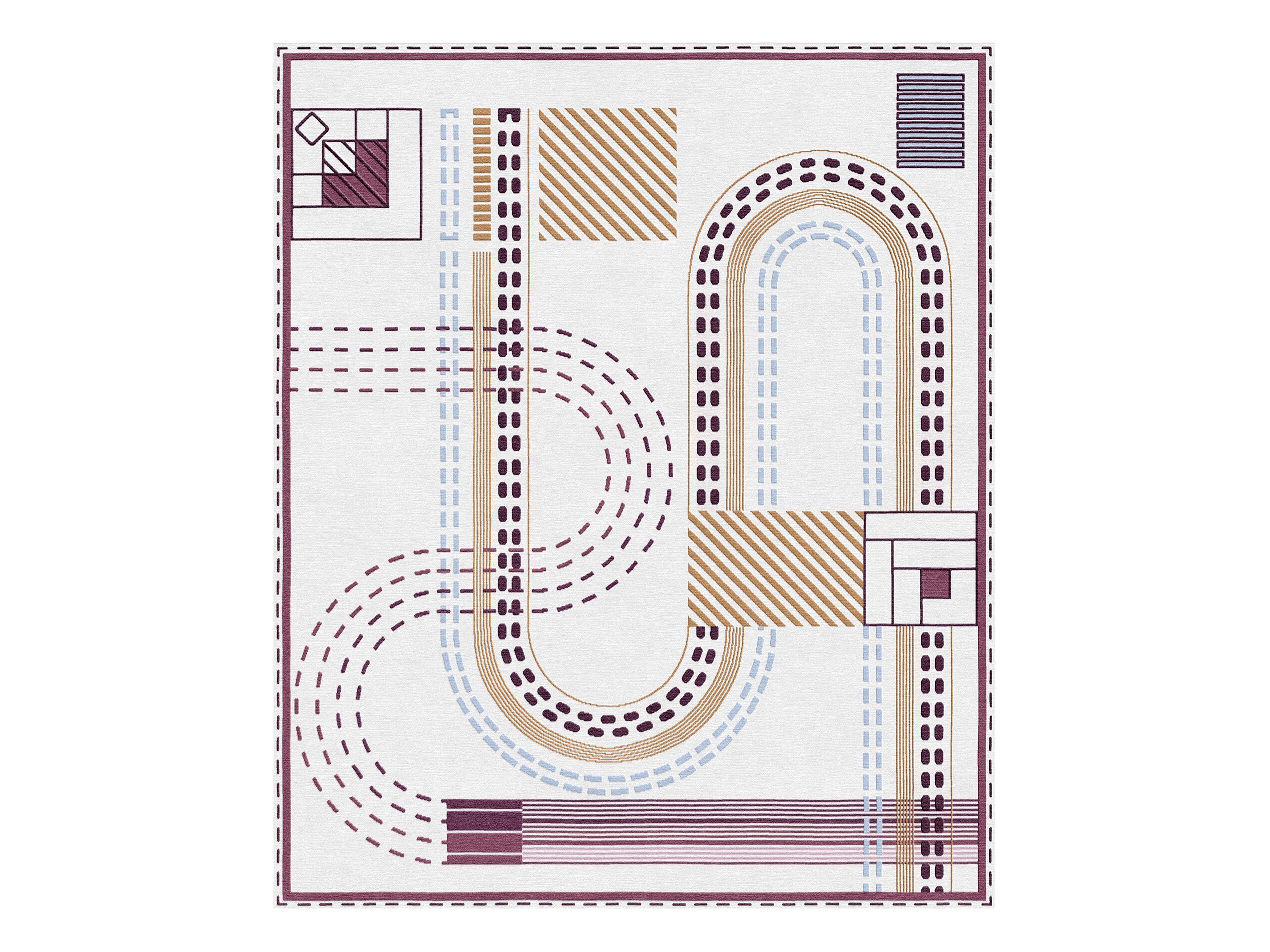 Прямоугольный ковер ручной работы Tapis Rouge абстракция III ARCH-00037897