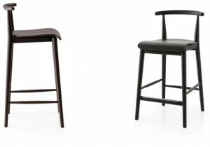 B&B Italia Высокий деревянный табурет с подставкой для ног Jens